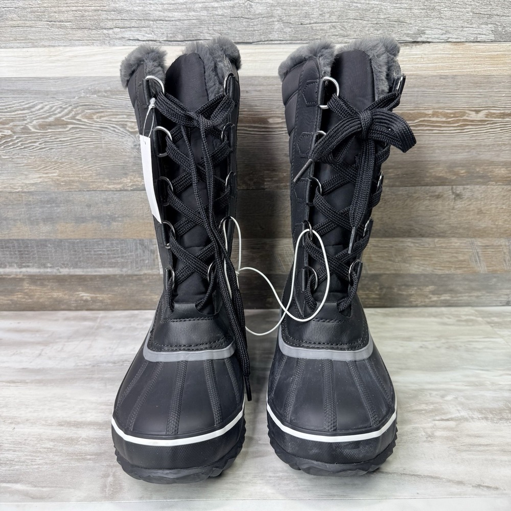 JBU Sabine Ladies' Water Resistant Winter Faux Fur Snow Boot Black Size 8 - Picture 4 of 12